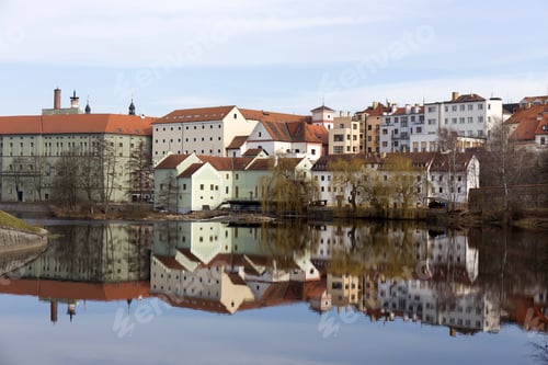 Preview: Colorful Royal Medieval Town Pisek Above The River Otava, Czech Republic