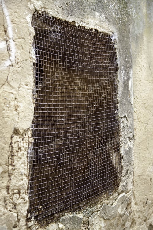Preview: Rusty Metal Fence For Window Protection, Construction And Architecture, Texture
