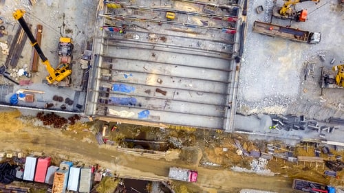 Preview: Ekaterinburg, Russia. The Construction Of A Bridge Over The River. New Construction Area