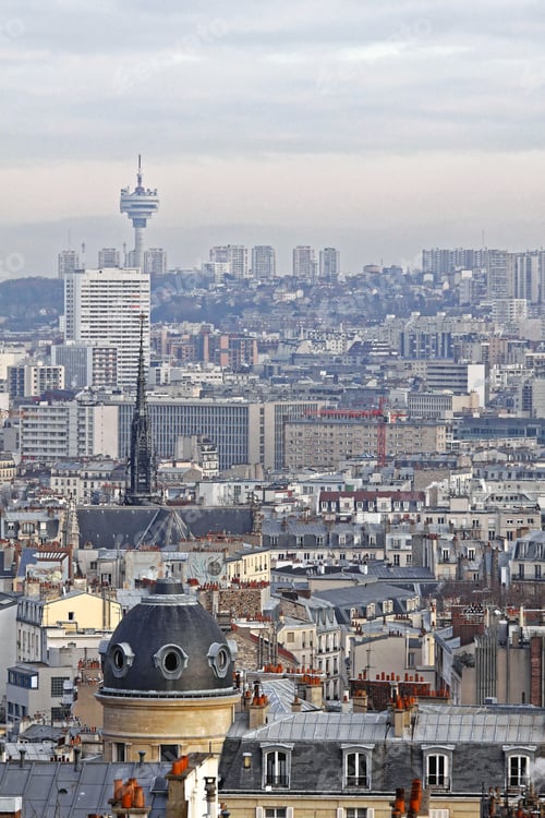 Preview: Paris Cityscape Skyline From The Montmartre Hill