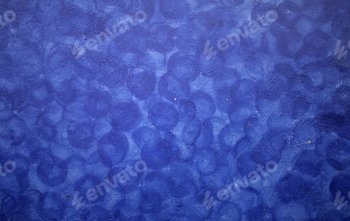 Preview: Blue Wall Painted With Circles, Decoration And Textures
