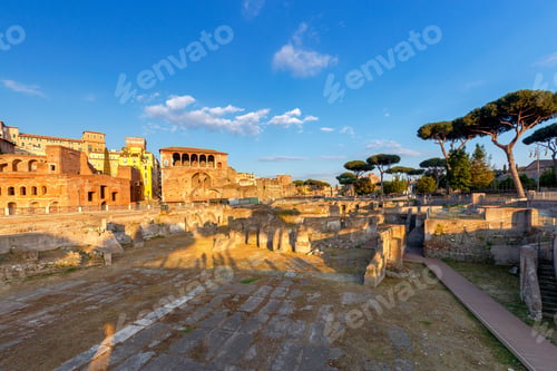 Preview: Ruins Of The Trajan'S Forum At Sunset. Rome. Italy.