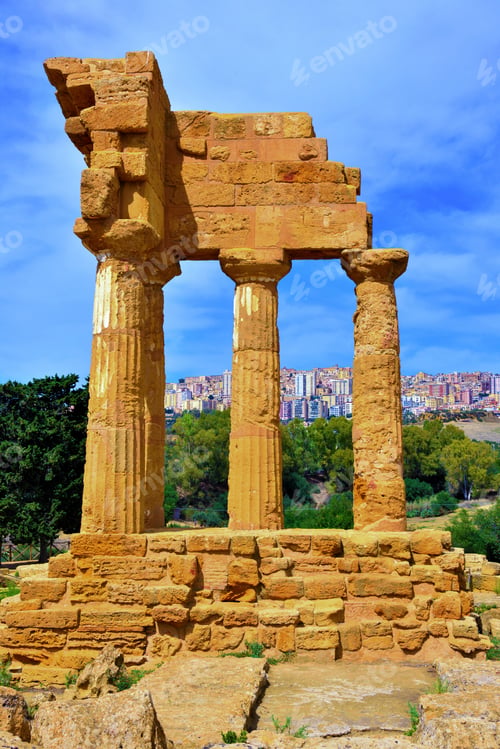 Preview: Temple Of The Dioscuri Valley Of The Temples Agrigento Sicily Italy