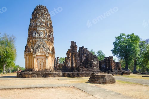 Preview: View Of The Ruins Of Ancient Buddhist Temple Wat Phra Pai Luang. Sukhothai Historical Park, Thailand