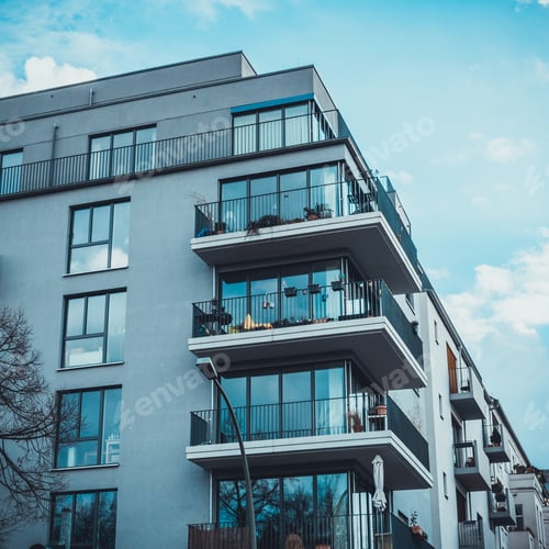 Preview: Modern And Luxury Building With Balcony At Berlin