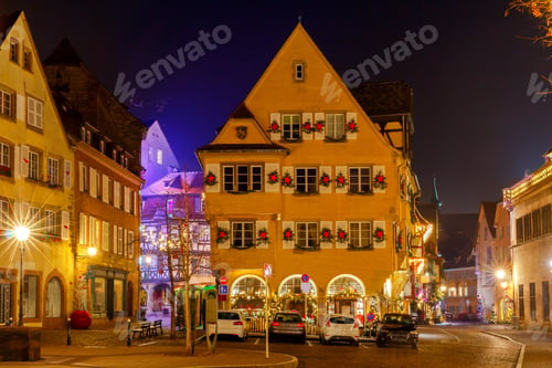 Preview: French City Colmar On Christmas Eve.