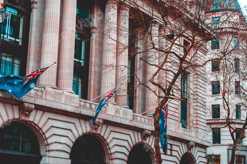 Preview: Gouvernement Building In London With British Flags