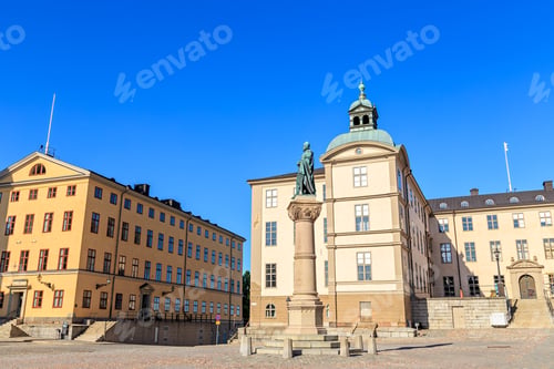 Preview: Stockholm, Sweden. Statue To Stockholm Founder Birger Jarl, Was Installed In 1854 On Riddarholmen