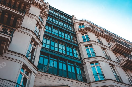 Preview: Low Angle View Of Residential And Luxury Apartment House