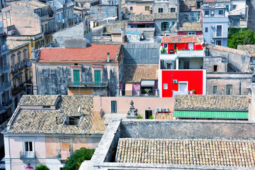 Preview: View From The Bell Tower Of The Cathedral San Giovanni Battista Ragusa Sicily Italy