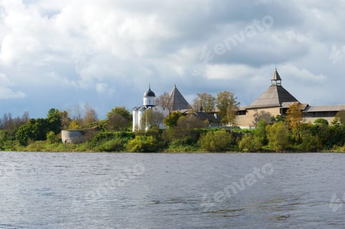 Preview: View Of Saint Georgy'S Church In The Old Ladoga Fortress In The Cloudy September Afternoon