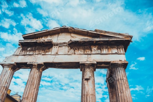 Preview: Detailed View Of Temple Ruins At Athens