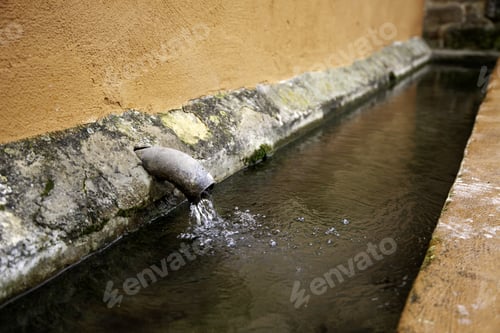 Preview: Source Pipe With Water, Nature And Environment, Spring