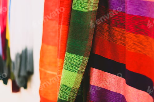 Preview: Multicolored Fabrics In An Arabic Market