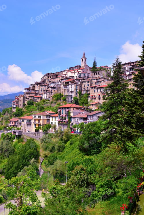 Preview: Apricale Medieval Village In The Province Of Imperia Italy