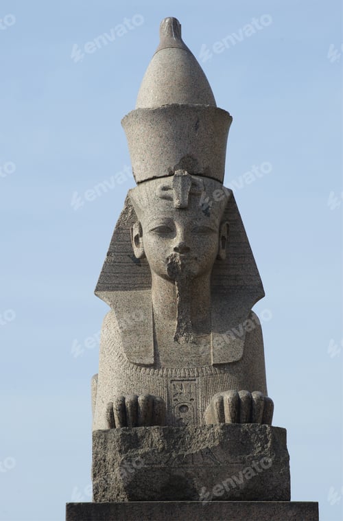 Preview: Ancient Egyptian Sphinx Installed On The University Embankment In 1834 . St. Petersburg
