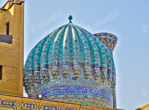 Preview: Samarkand, Uzbekistan, Registan In Sunny Weather, Hdr Image