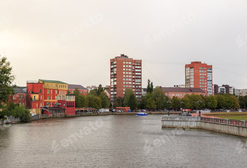 Preview: Russia, Kaliningrad. River Pregolya. Kaliningrad City Center
