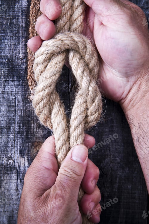 Preview: Rope And Knot On Background