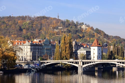 Preview: View On The Autumn Prague Above River Vltava