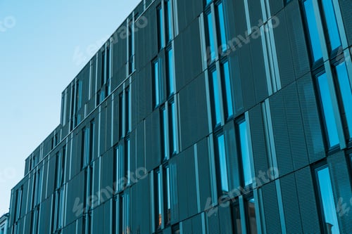 Preview: Beautiful And Modern Office Facade With Small Windows