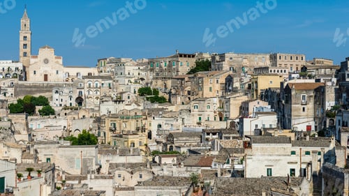 Preview: Sassi Of Matera. Sasso Caveoso At Sunset. Magic Of Cave Houses. Unesco World Heritage Site.
