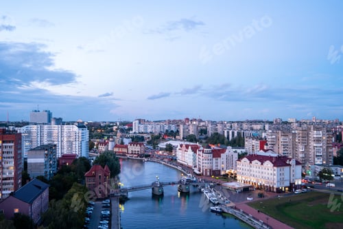 Preview: In The Evening, The Lights Of The City Of Kaliningrad Are Lit. Russia