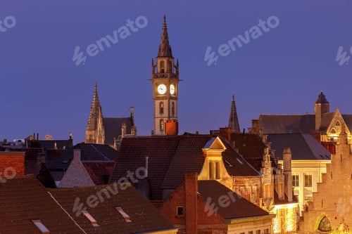Preview: Gent. Roofs And Towers Of The Old City.