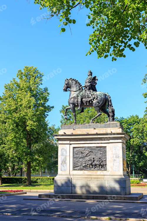 Preview: Saint-Petersburg, Russia. Monument To Peter The Great On Peter The Great Square. Great-Grandfather
