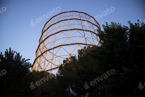Preview: Old Metal Frame Made For A Gasometer In Rome Italy