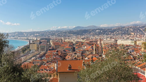Preview: Nice France Cityscape From Mont Boron Hill