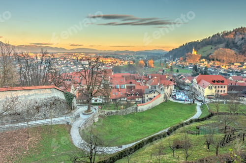 Preview: Skofja Loka, Picturesque Village In Slovenia, Hdr Image