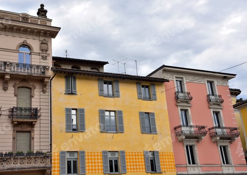 Preview: Buildings In The Historic Center Of Lugano Switzerland