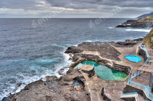 Preview: La Palma Island, Vegetation And Volcanic Landscape, Hdr Image