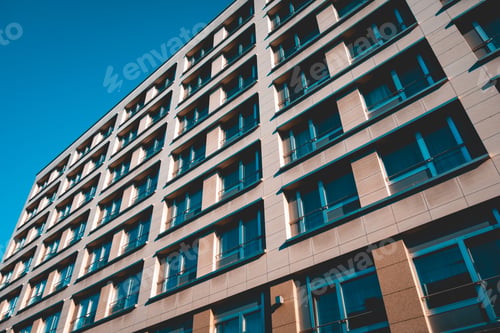 Preview: Low Angle View Of Orange Finance Building