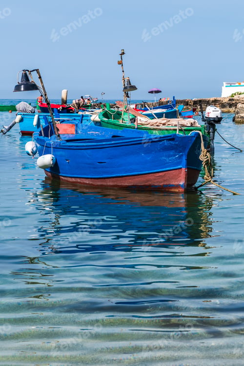 Preview: Monastery And Boats Frame The Bay Of San Vito.