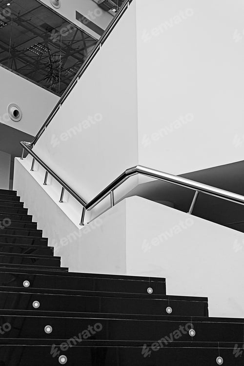 Preview: Stairs In Modern Office Interior, Construction
