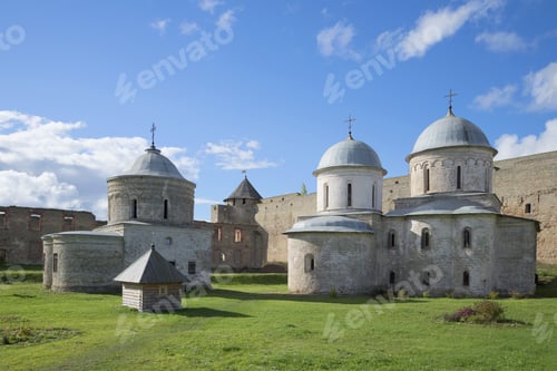 Preview: Two Medieval Cathedral In Ivangorod Fortress. Leningrad Region, Russia