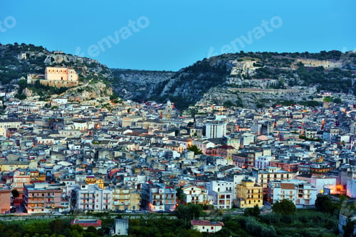Preview: Panorama Of Scicli, Sicily, Italy