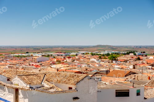 Preview: Campo De Criptana, Picturesque Village With Windmills In Spain, Hdr Image