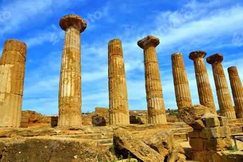 Preview: Park Of The Valley Of The Temples Temple Of Ercole Agrigento Sicily Italy