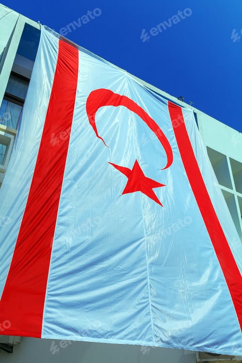 Preview: Enormous North Cyprus Flags Bin Kyrenia, North Cyprus