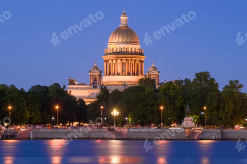 Preview: View Of St. Isaac'S Cathedral On A White Night. Saint-Petersburg, Russia