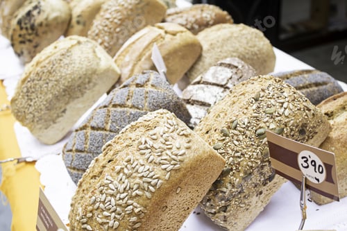 Preview: Rye Bread And Seeds In Bakery, Food