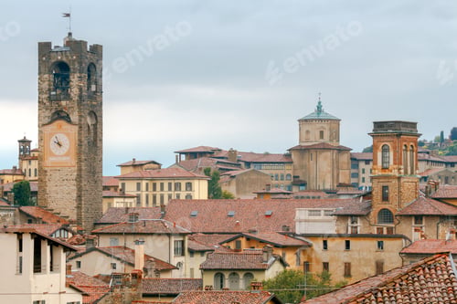 Preview: Bergamo. View Of The Old Town.