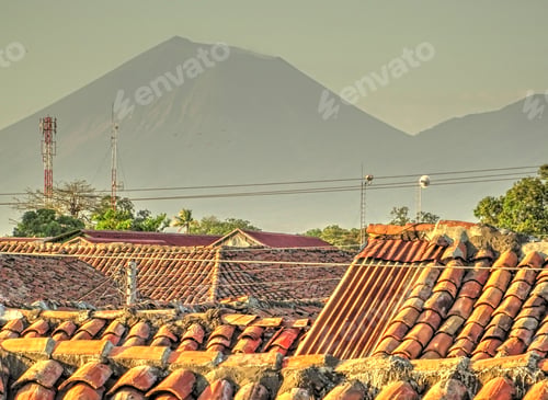Preview: Leon, Nicaragua, Historical Center In Sunny Weather, Hdr Image