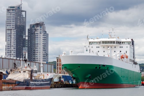 Preview: Ships Near The Pier In The Port Of Gdynia, Poland.