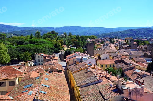 Preview: Panorama Of The Beautiful City Of Arezzo In Tuscany - Italy