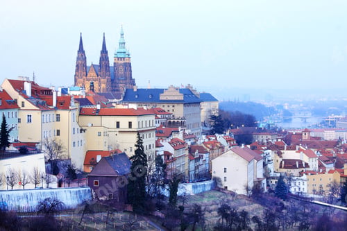 Preview: The View On Prague With Gothic Castle After Sunset