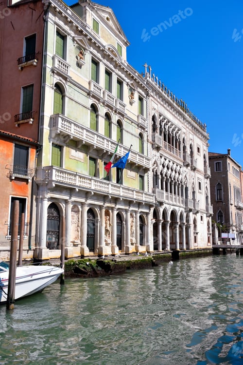 Preview: Historic Buildings In A Canal In Venice Italy